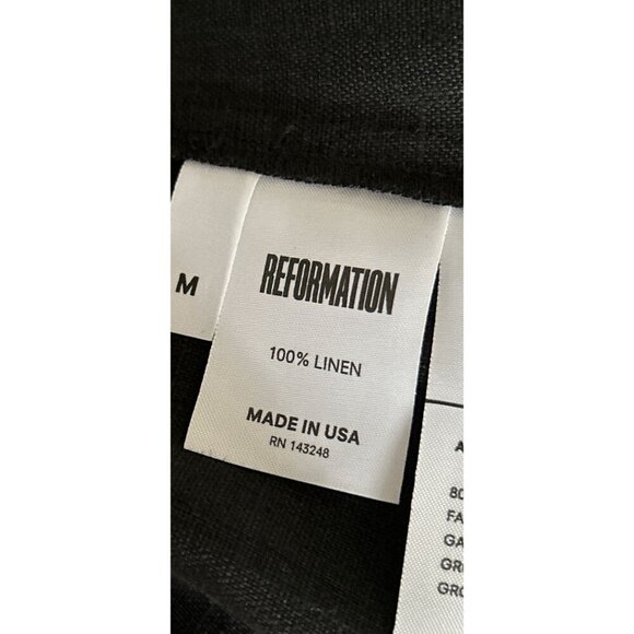 REFORMATION Linen Dress Halter Tie-Front Sleeveless Midi A-Line Size Med - Picture 8 of 11